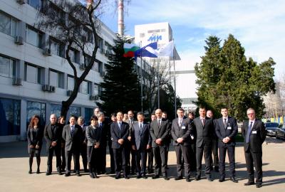 Обща снимка от посещението на ТЕЦ 