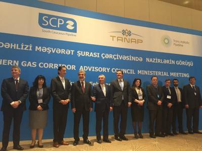 Министърът на енергетиката Теменужка Петкова на първата среща на Консултативния съвет  за изпълнение на Южния газов коридор в Баку, Азербайджан